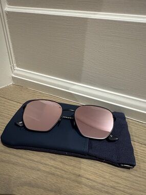 Le Specs Sunglasses - black frame with purple lenses